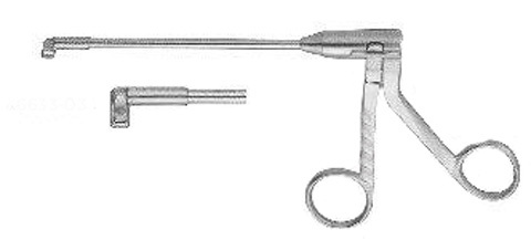 Antrum Punch Side-Biting Forceps, 3.5 Mm X 8.5 Mm Bite, Shaft 4" (10.2 Cm), Left-Side Cutting